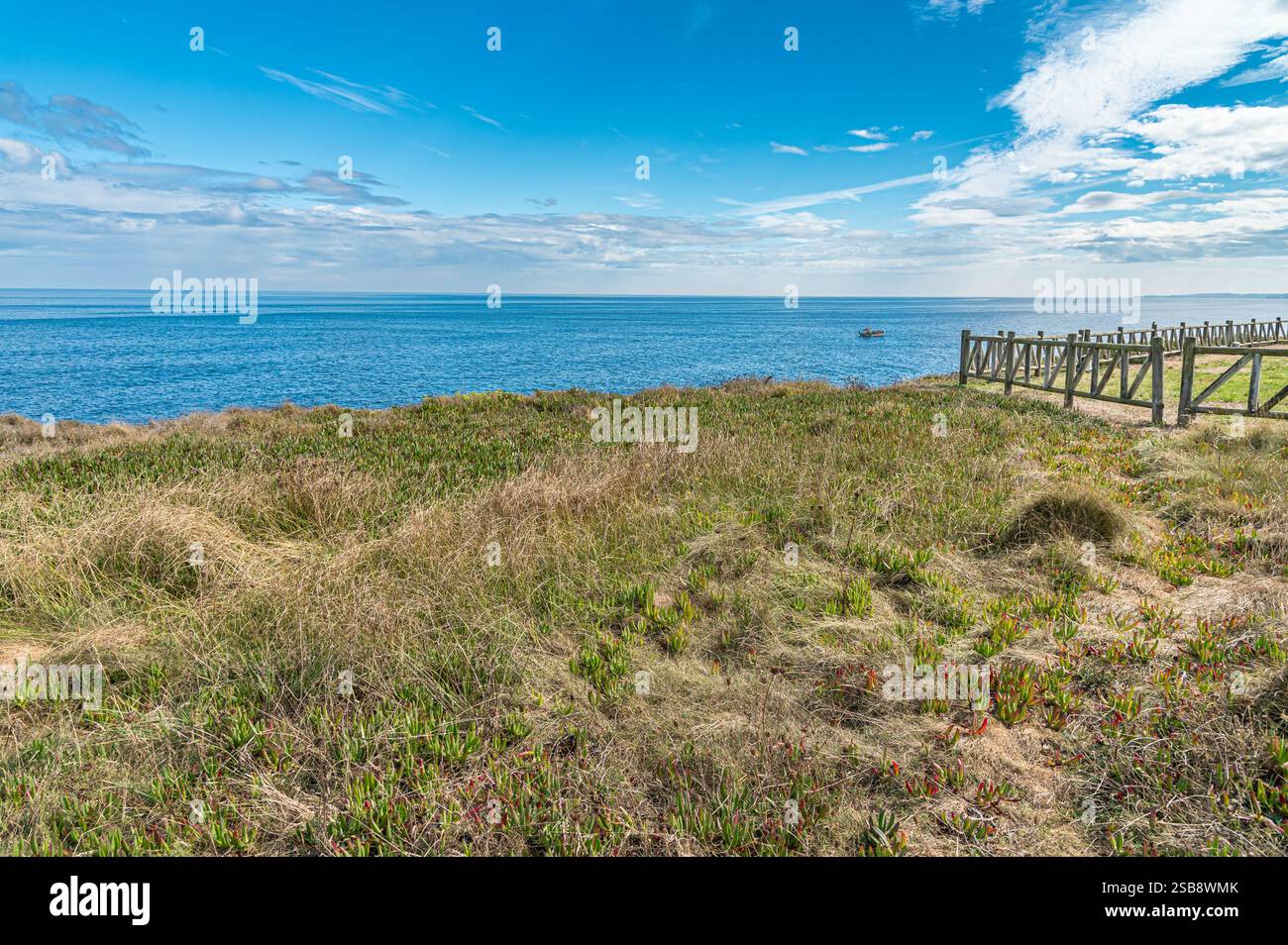 Seascape on the shores of the Cantabrian Sea in the village of Rinlo ...
