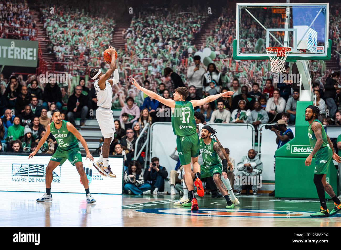 Tj Rokos Nanterre, France. 01st Feb, 2025. TJ SHORTS of Paris Basketball and ...