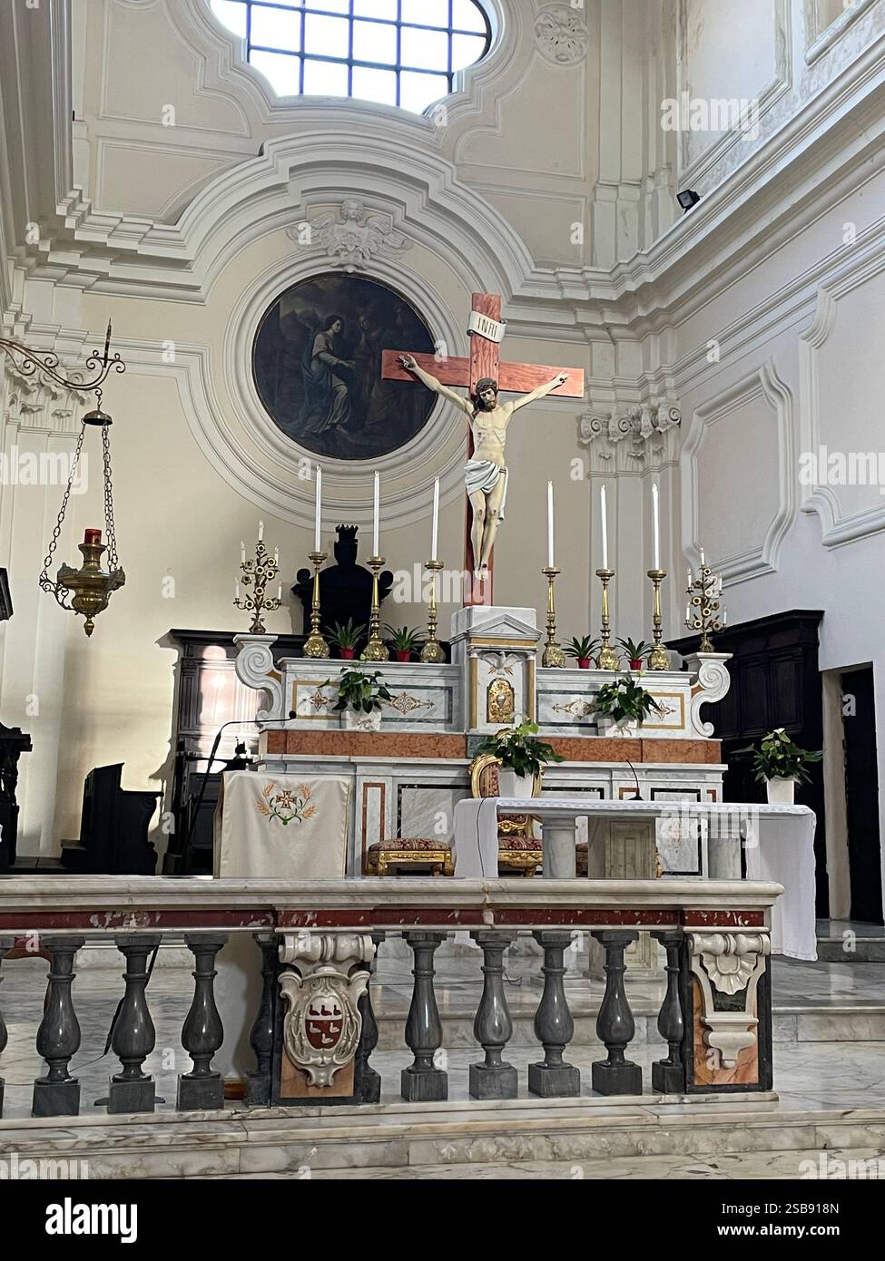 Nardo, Italy. Interior of the 16th century Church of Saint Dominic. - Smartphone Captured Stock Image