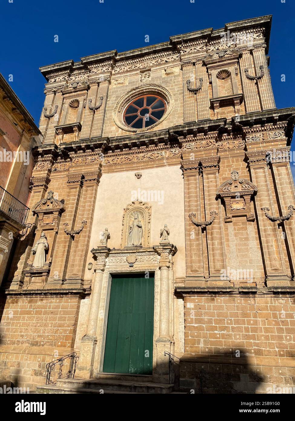 Nardò, Italy. Exterior view of Chiesa di Santa Maria Immacolata. - Smartphone Captured Stock Image