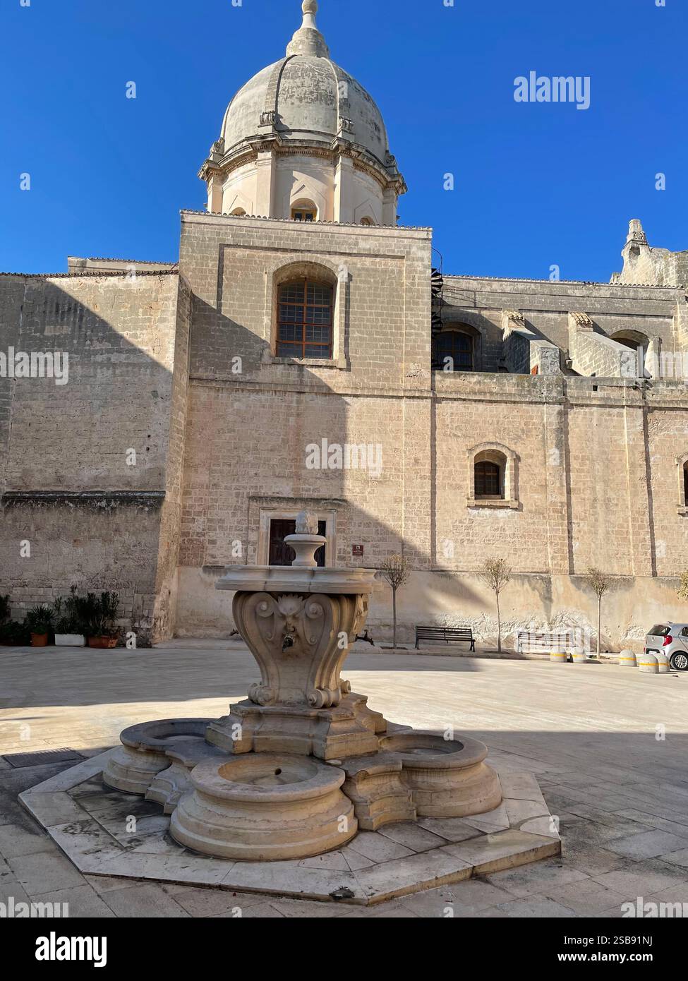 Monopoli, Italy. Exterior view of the 18th century Chiesa di Santa Teresa in Piazza Palmieri. - Smartphone Captured Stock Image