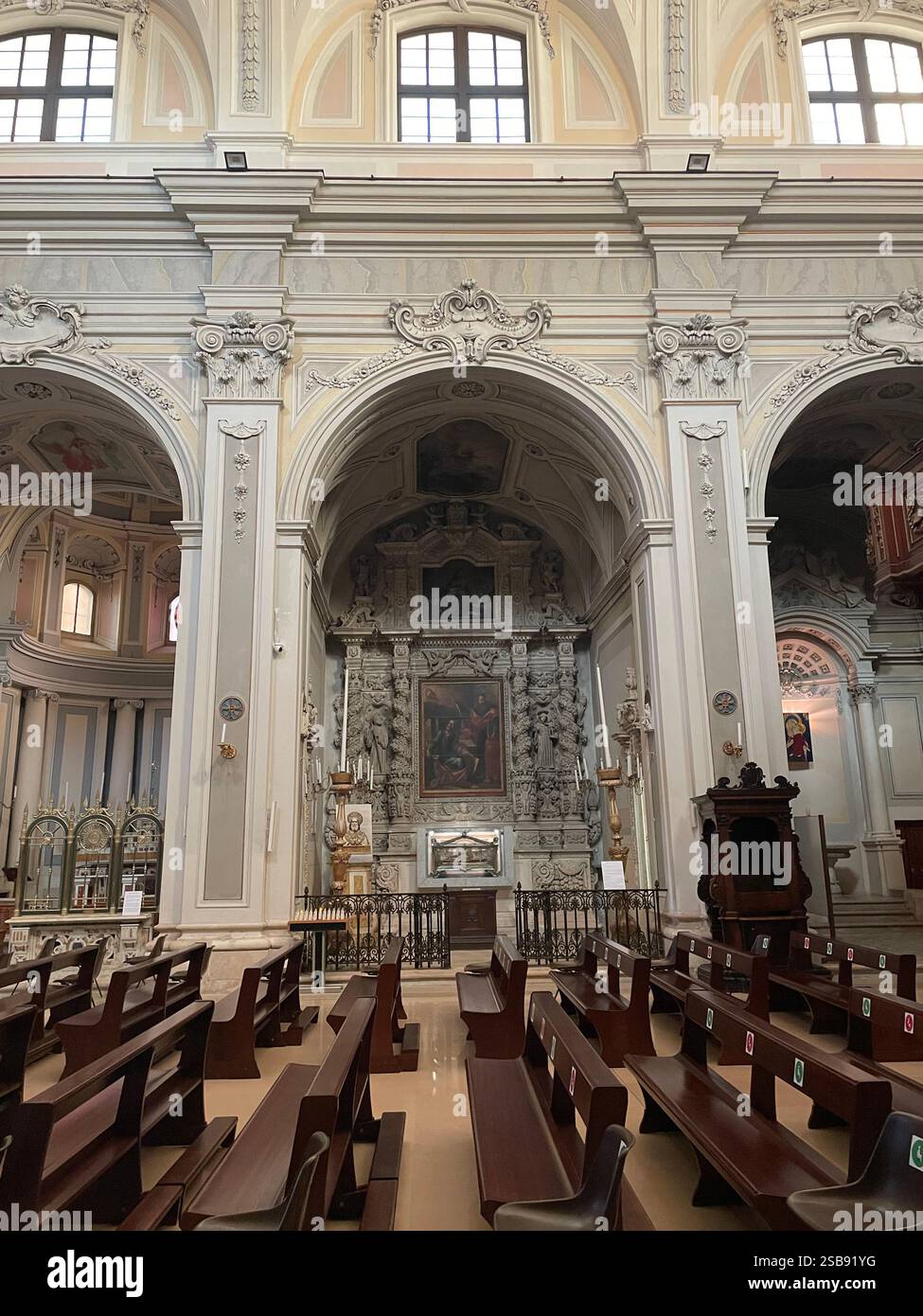 Molfetta, Italy. Interior of the Molfetta Cathedral. - Smartphone Captured Stock Image