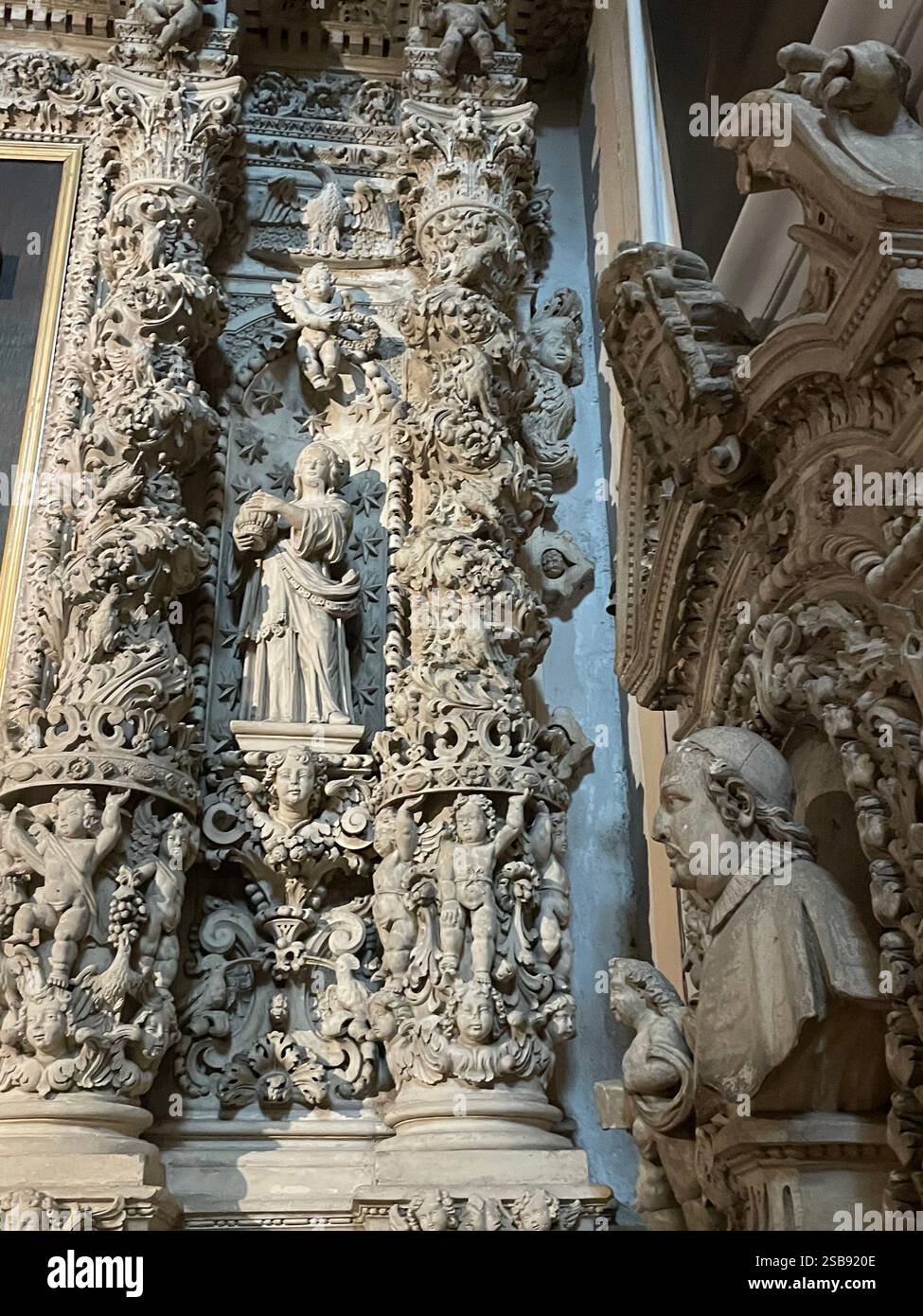 Molfetta, Italy. Architectural details inside the Molfetta Cathedral. - Smartphone Captured Stock Image