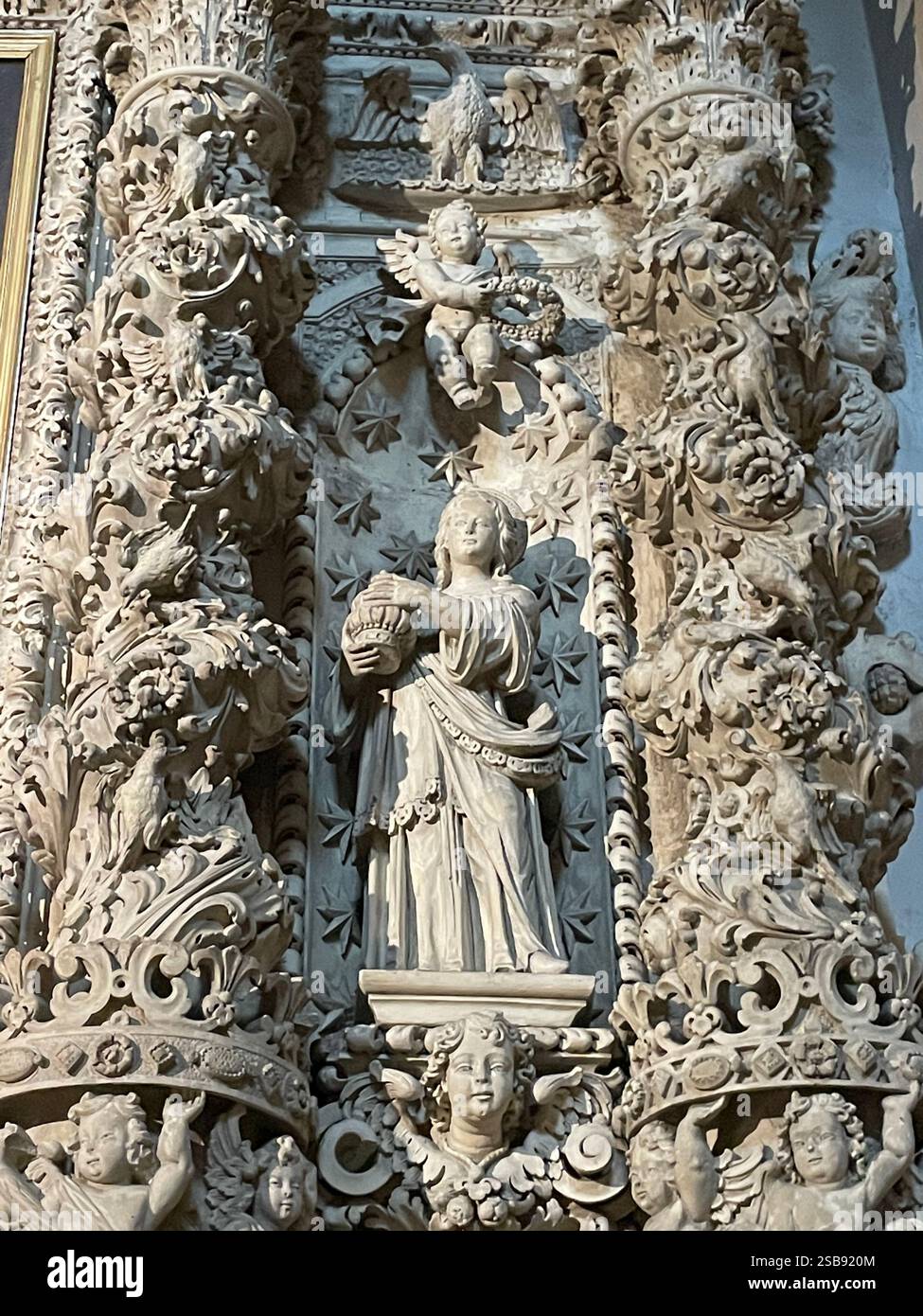 Molfetta, Italy. Architectural details inside the Molfetta Cathedral. - Smartphone Captured Stock Image