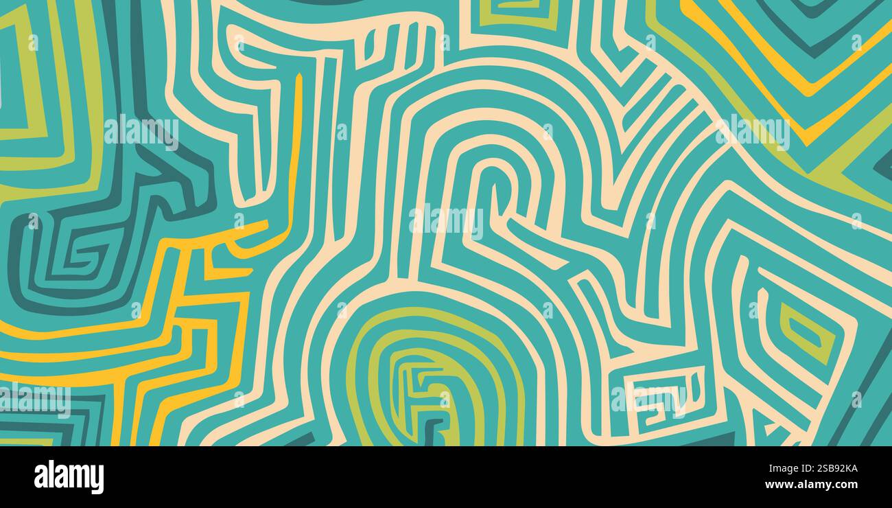 Colorful Background Set with Diagonal Wavy Lines.  Stock Vector