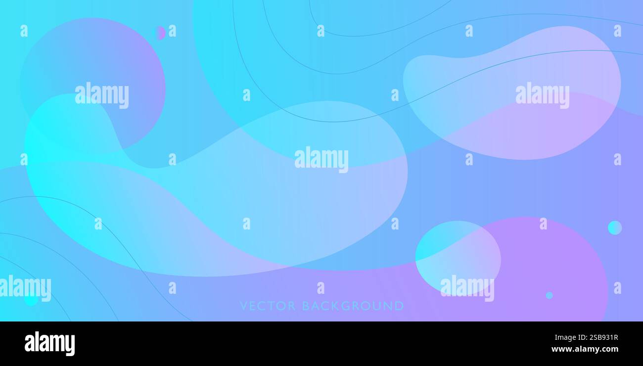 Blue and Pink Abstract Background With Circles Stock Vector