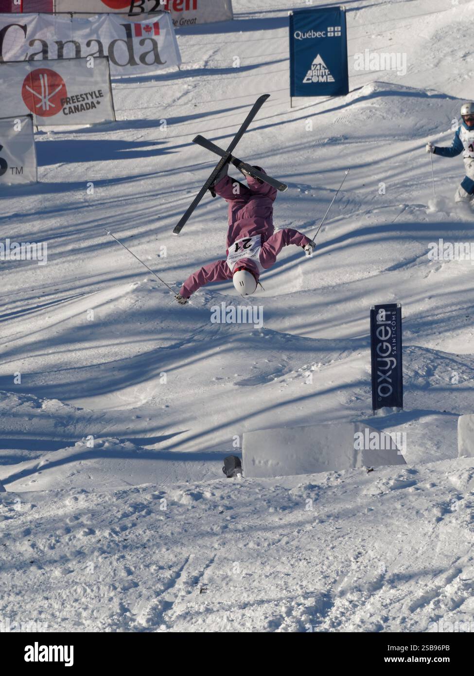 Saint-Come,Canada.1 February 2025.Makayla Gerken Schofield of Great Briton  participates in the 2025 Freestyle FIS Moguls World Cup held at Val Saint-Come. Credit;Richard Prudhomme Credit: richard prudhomme/Alamy Live News Stock Photo