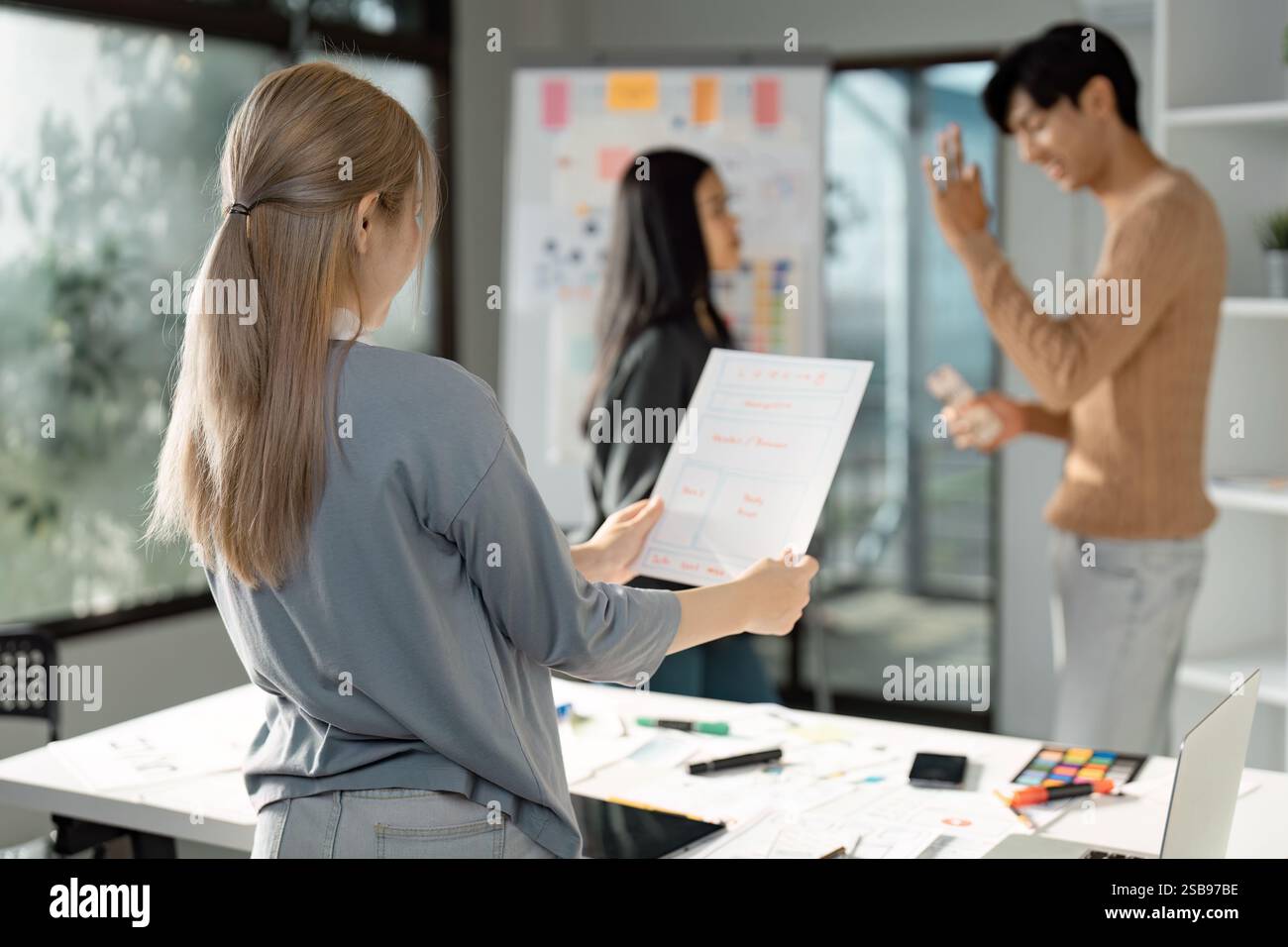 Collaborative UX UI design session with brainstorming and prototyping ...