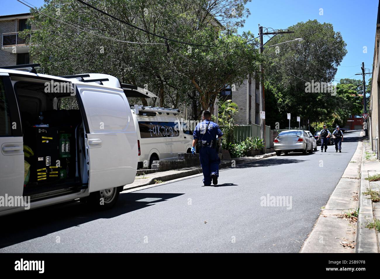 **Warning - offensive language** NSW Forensics and police officers are ...