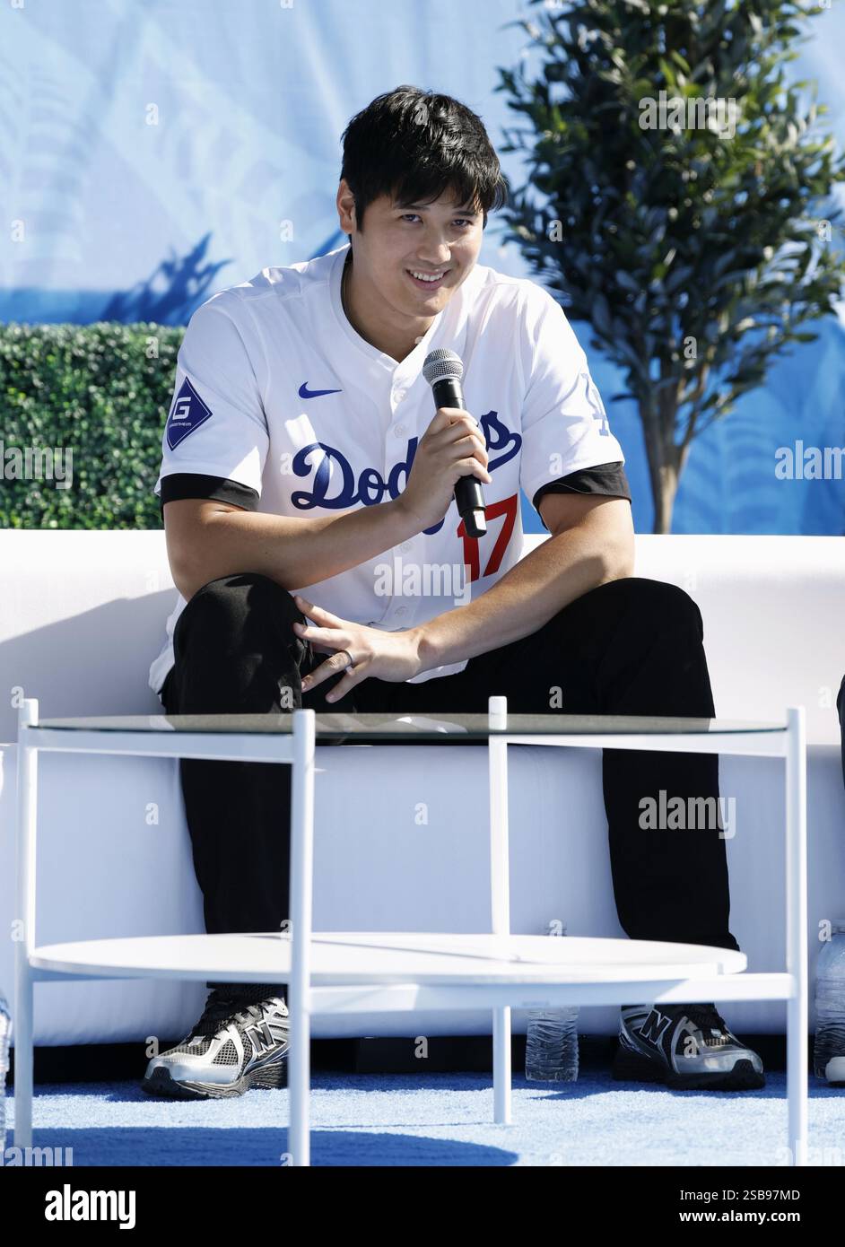 Los Angeles Dodgers star Shohei Ohtani attends a DodgerFest fan event