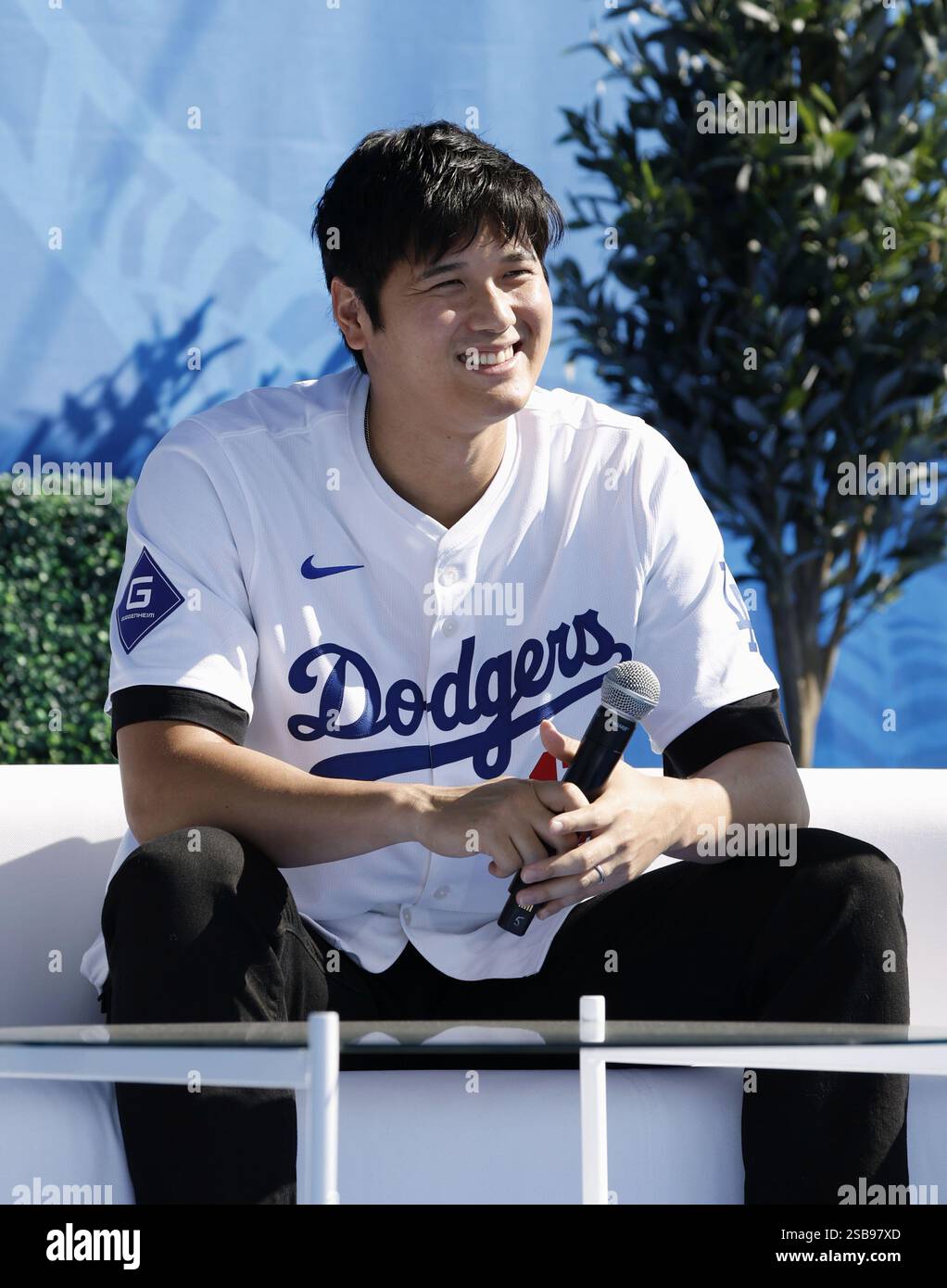Los Angeles Dodgers star Shohei Ohtani attends a DodgerFest fan event