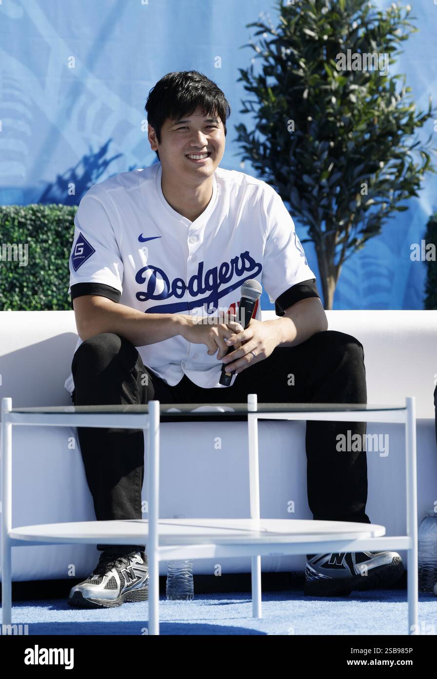 Los Angeles Dodgers star Shohei Ohtani attends a DodgerFest fan event