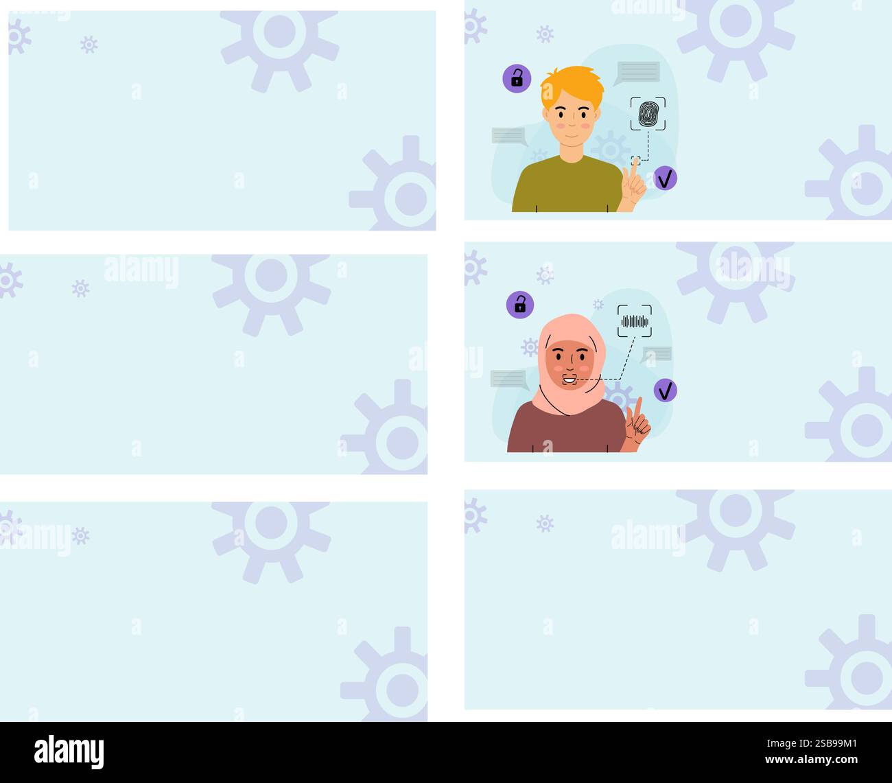 Woman Using Voice Recognition Technology Stock Vector