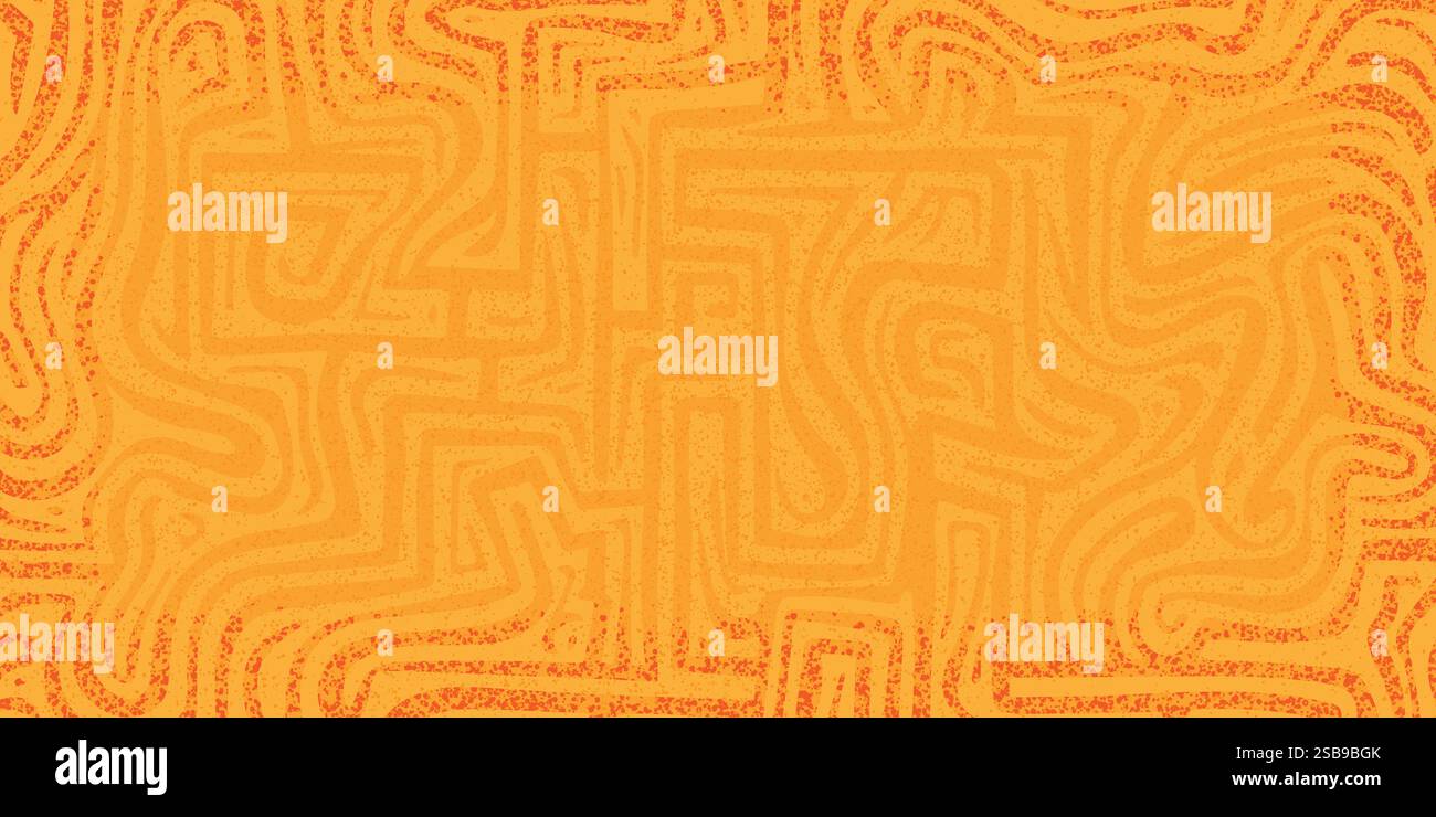 Orange Organic Turing Seamless Pattern. Abstract organic background  Stock Vector