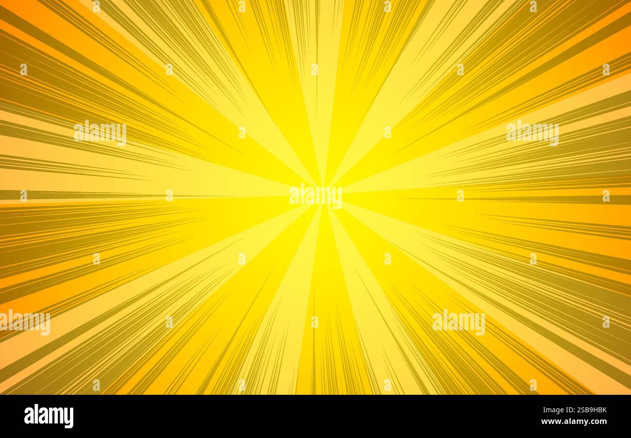 Radial comic background. Speed lines wallpaper with pop art halftone ...