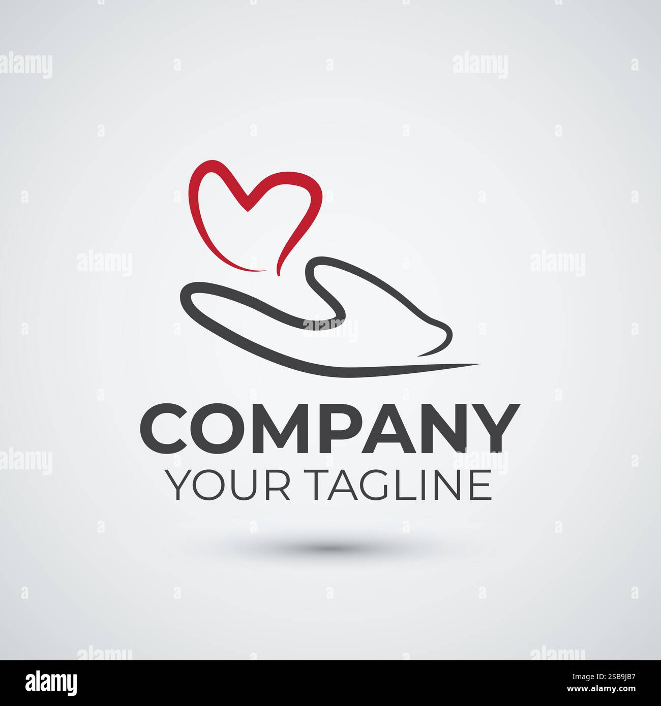 Love charity logo design template Stock Vector
