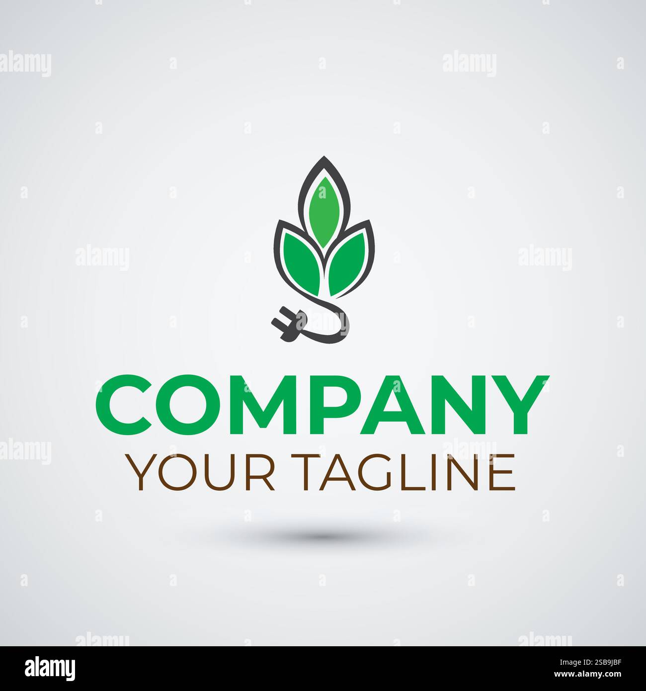 Eco energy logo design icon template Stock Vector