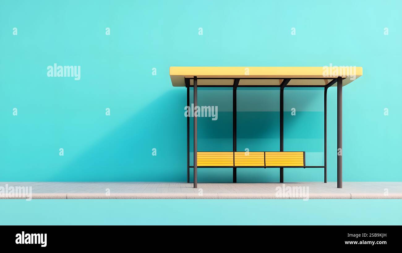Minimal and Modernistic Bus Stop with Linked Route Information and ...