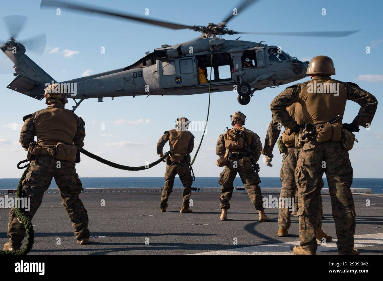 Seahawk Fast Roping Mh 60s seahawk from hi-res stock photography and images - Alamy
