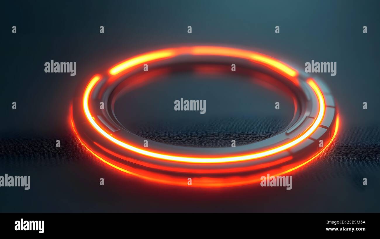 Futuristic glowing circular transit diagram with radiant nodes and ...