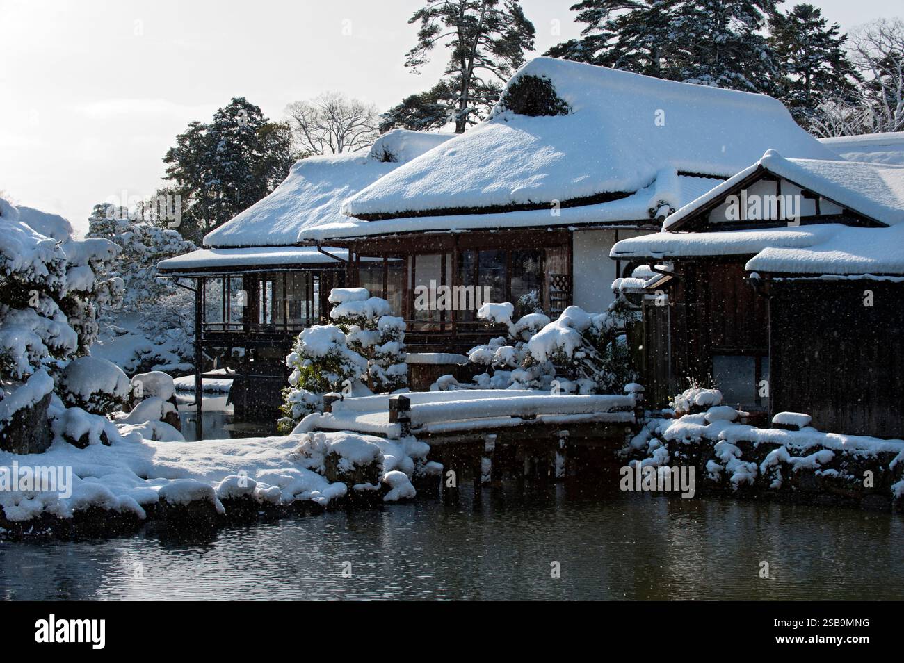 Snowy garden scene hi-res stock photography and images - Alamy