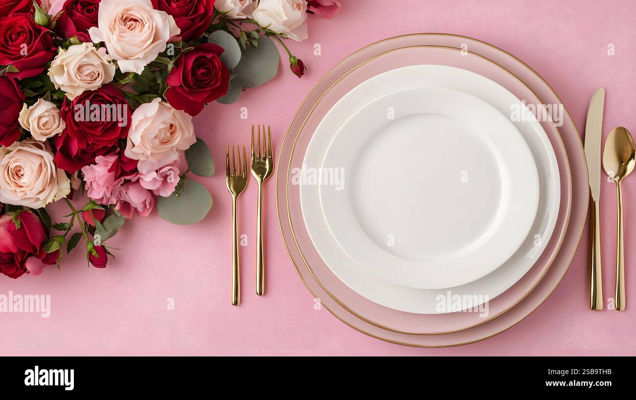 Elegant and Romantic Valentine's Day Table Setting featuring a Gorgeous ...