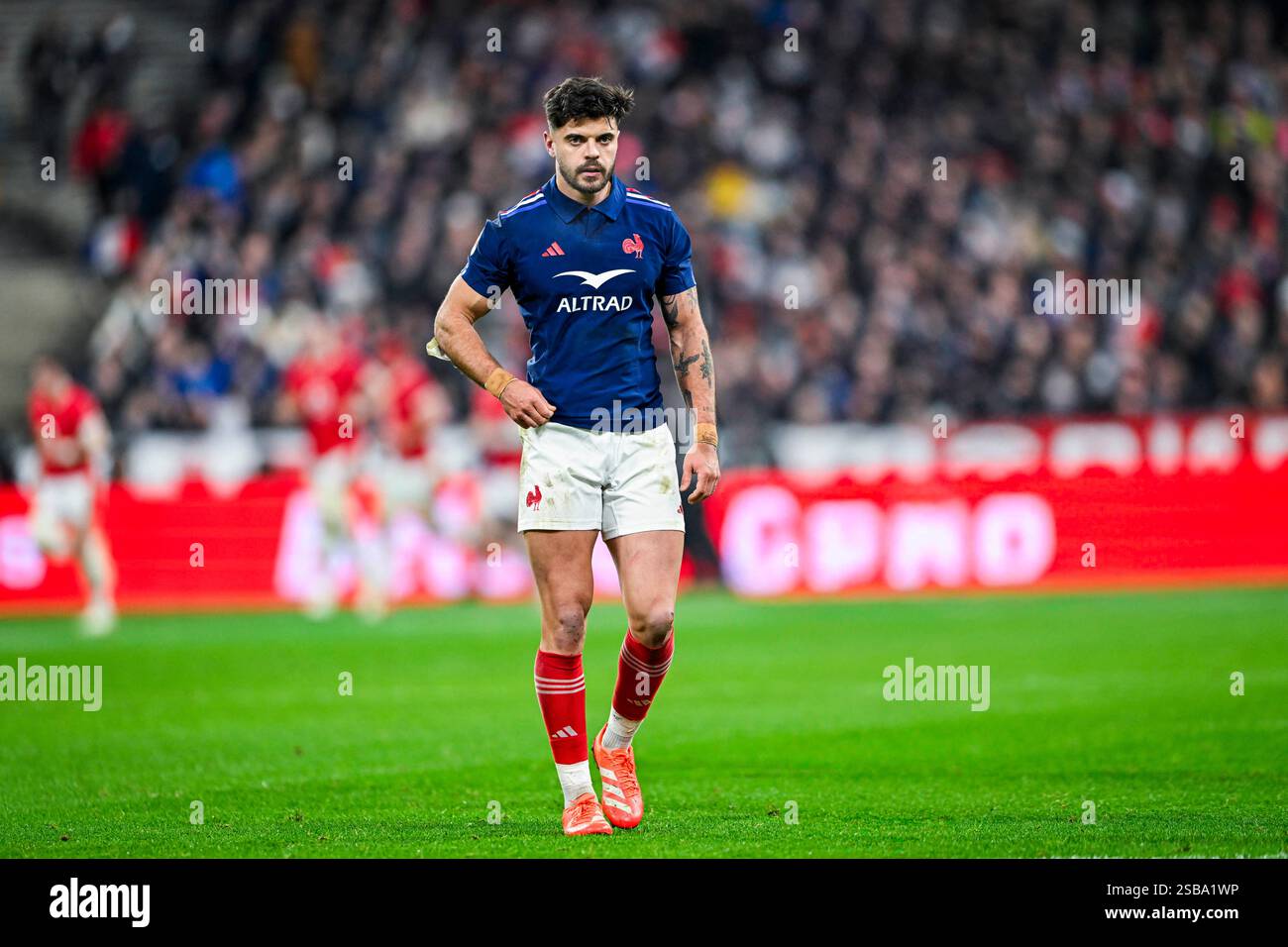 Romain Ntamack during the 6 or Six Nations Championship rugby match Romain Ntamack during the 6 or Six Nations Championship rugby match