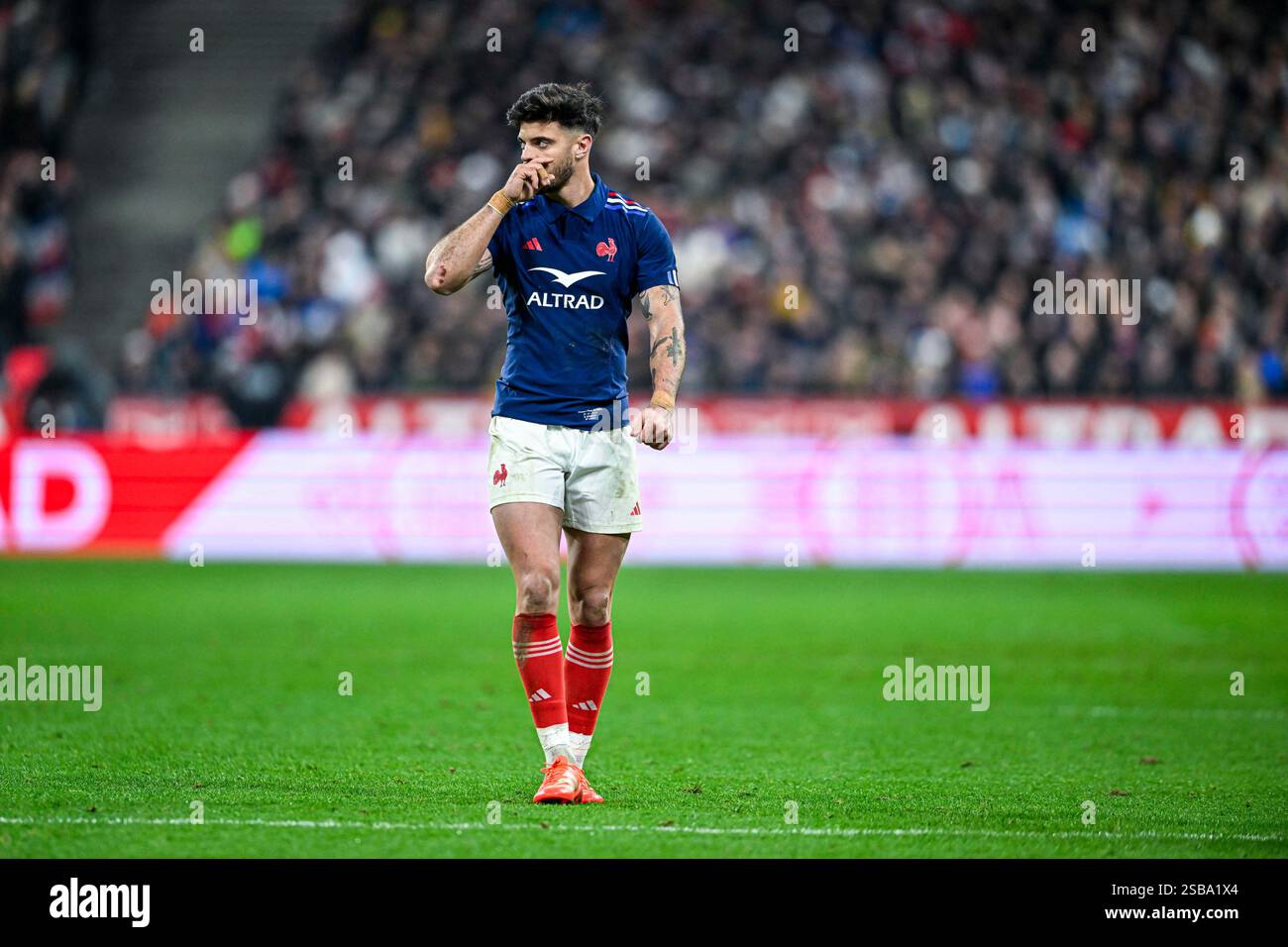 Romain Ntamack during the 6 or Six Nations Championship rugby match