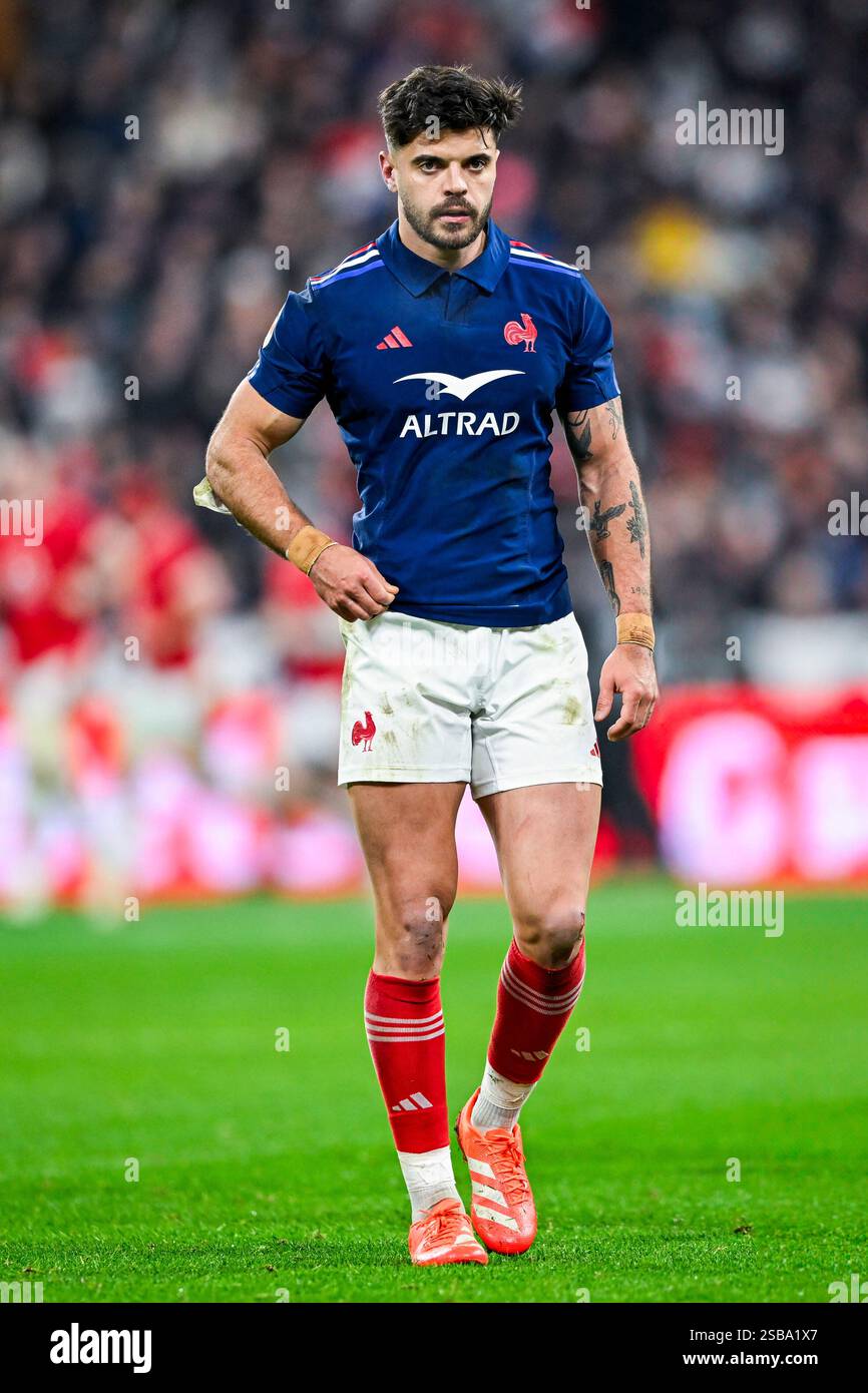 Romain Ntamack during the 6 or Six Nations Championship rugby match
