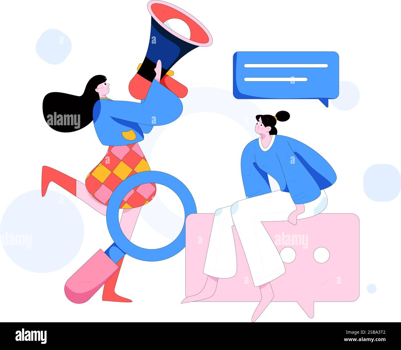 Notif Draw Notification announcement vector creative flat hand drawn illustration ...