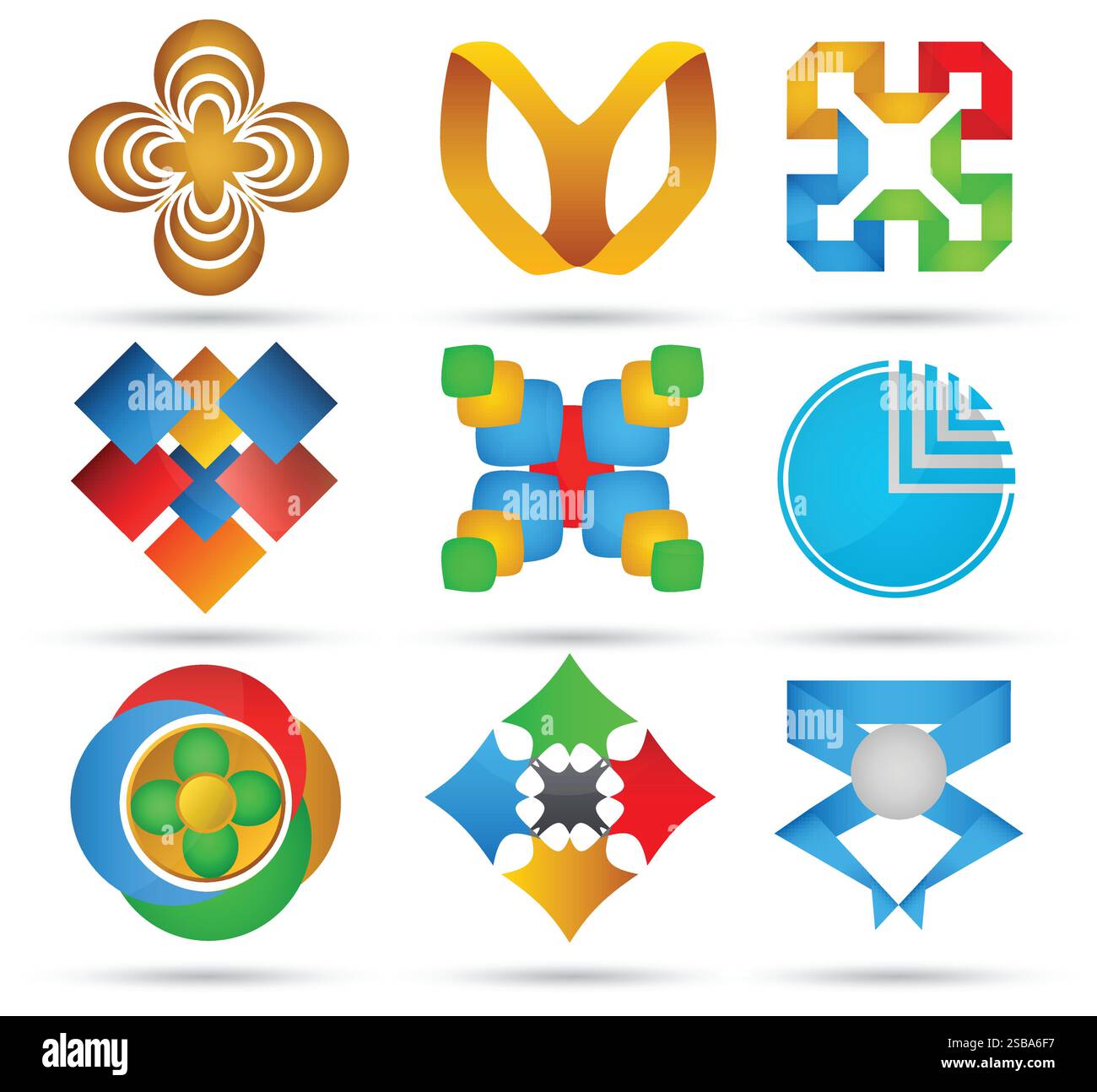Abstract icons. Set of geometric icons for design Stock Vector Image ...