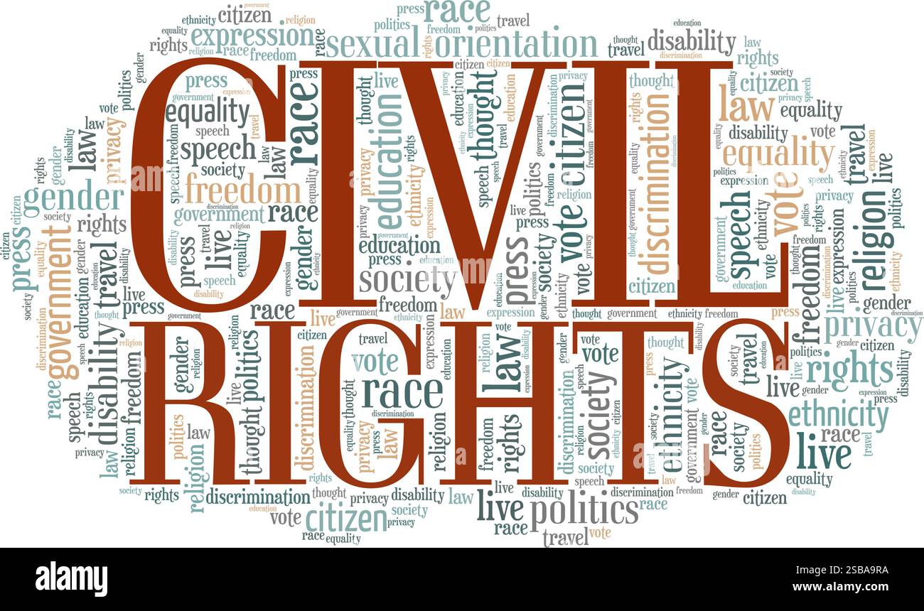 Civil Rights conceptual vector illustration word cloud isolated on ...