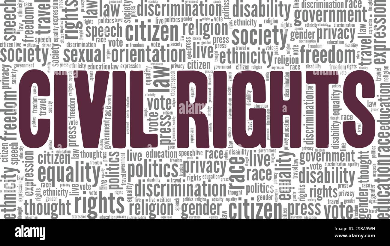 Civil Rights conceptual vector illustration word cloud isolated on ...