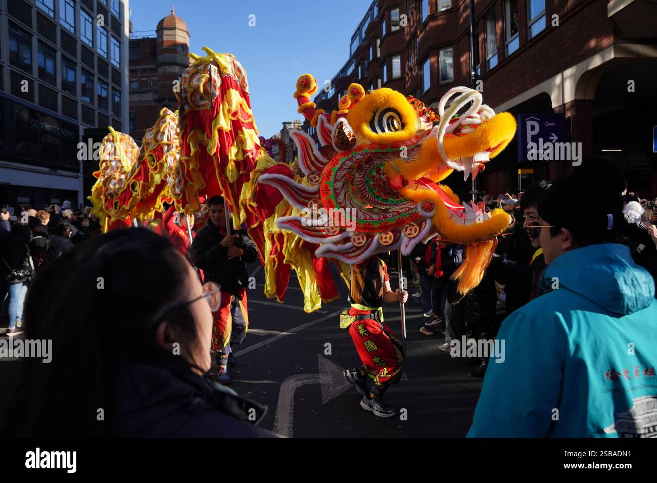 Performers take part in Lunar New Year celebrations, also known as the