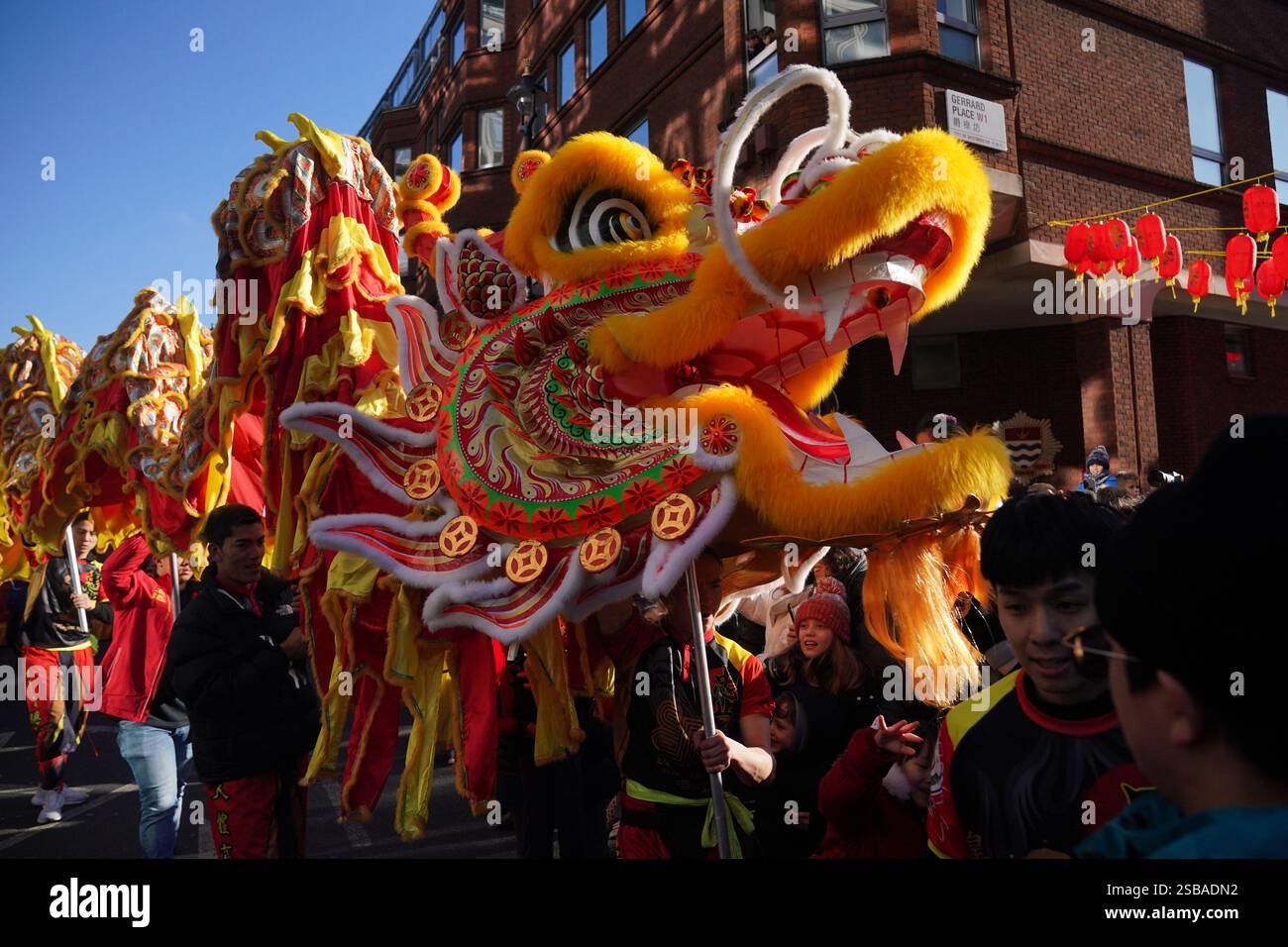 Performers take part in Lunar New Year celebrations, also known as the