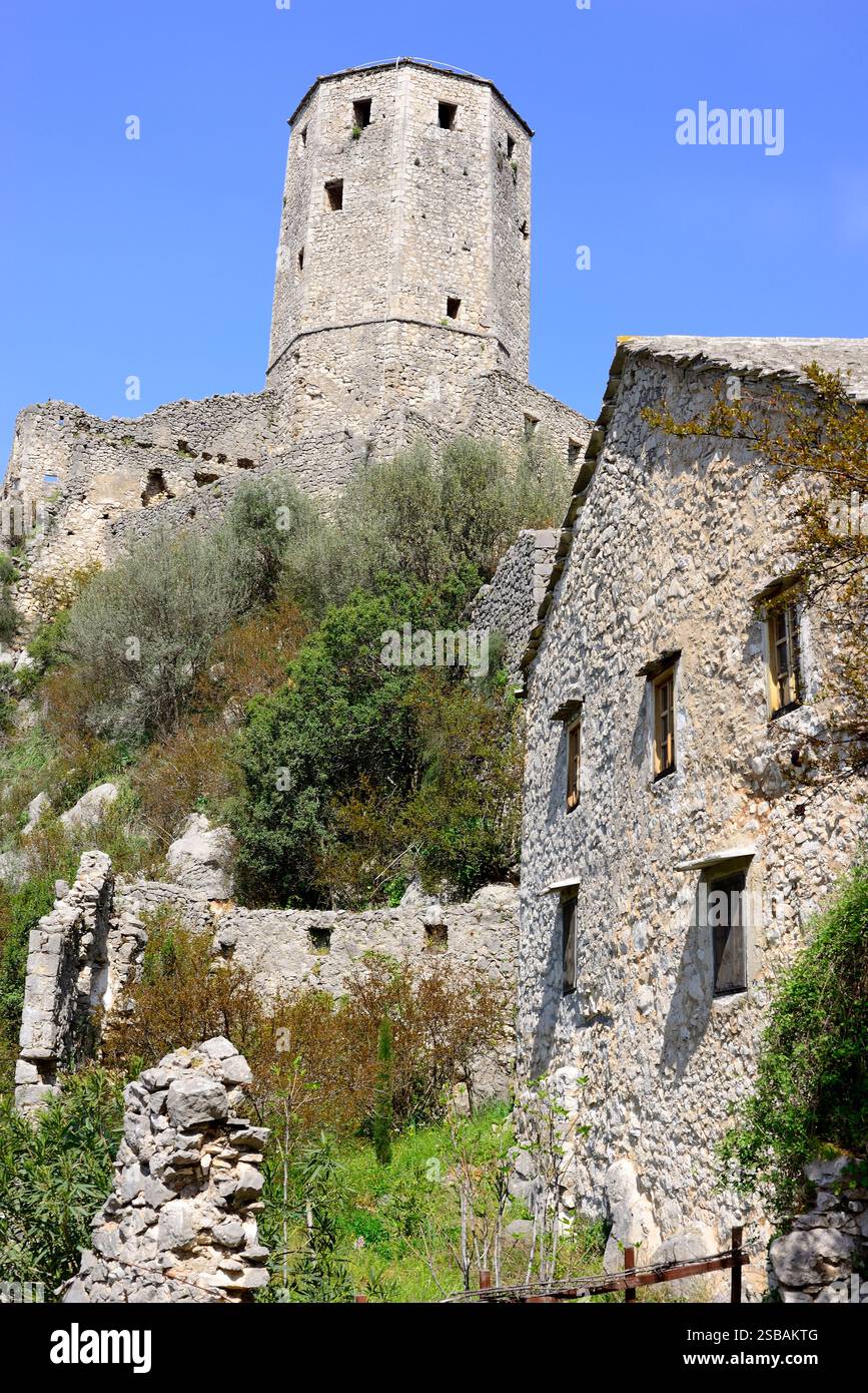 Village of Pocitelj, Capljina, Bosnia-Herzegovina Stock Photo