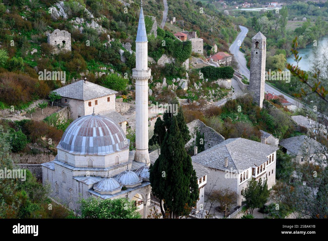 Village of Pocitelj, Capljina, Bosnia-Herzegovina Stock Photo
