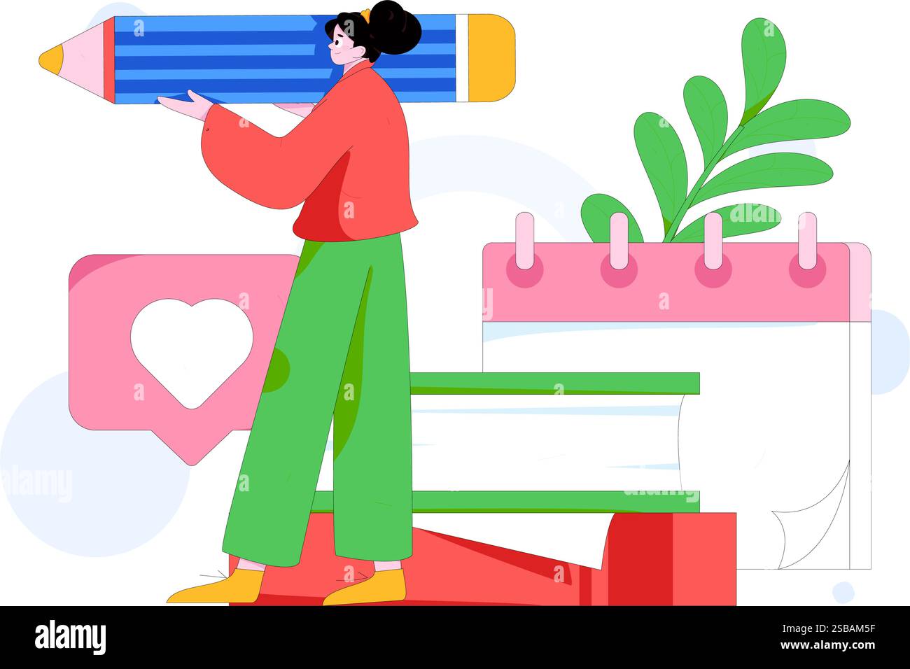 Check Off Character Check-in character flat vector concept operation hand-drawn ...