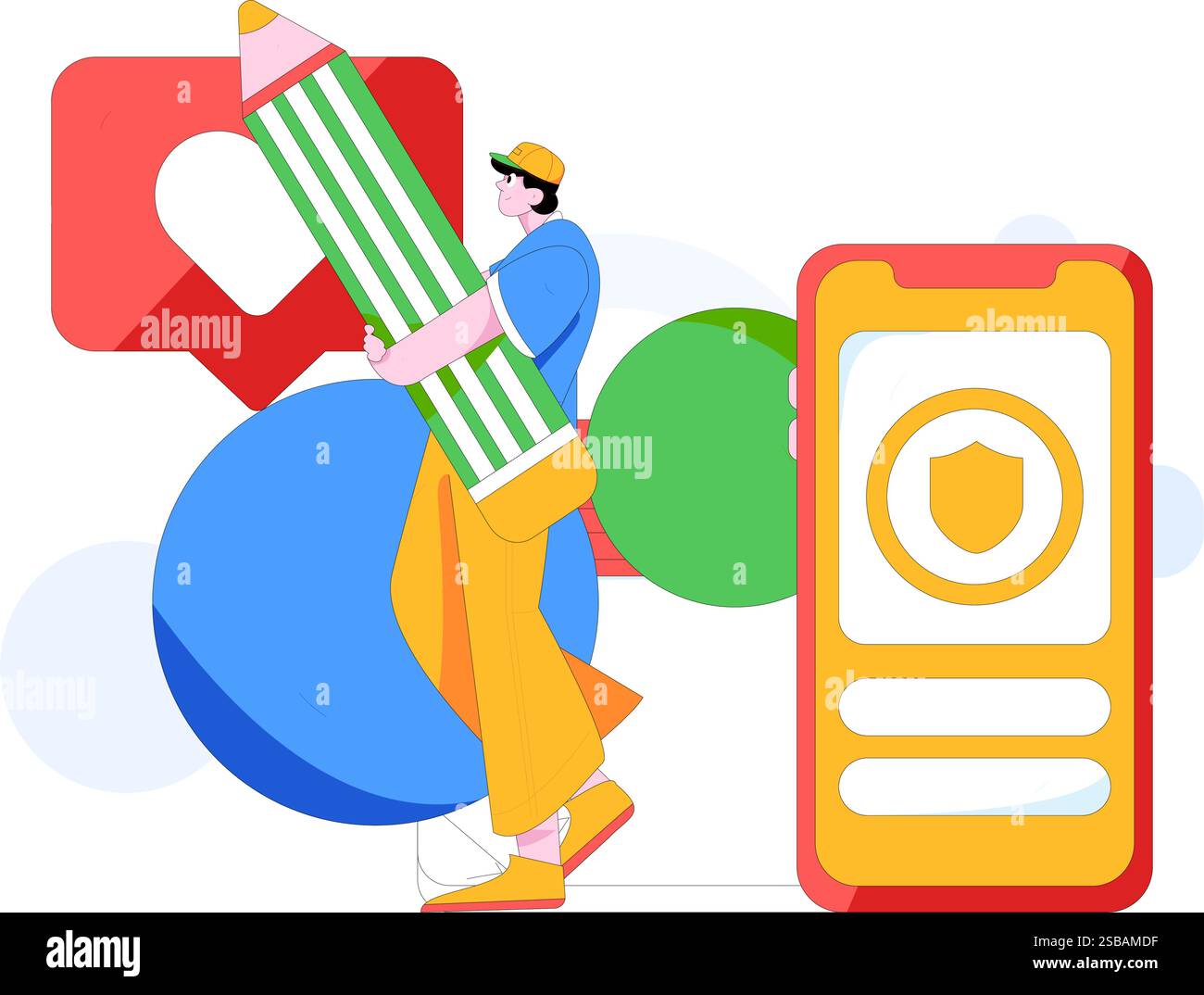 Check-in character flat vector concept operation hand-drawn ...