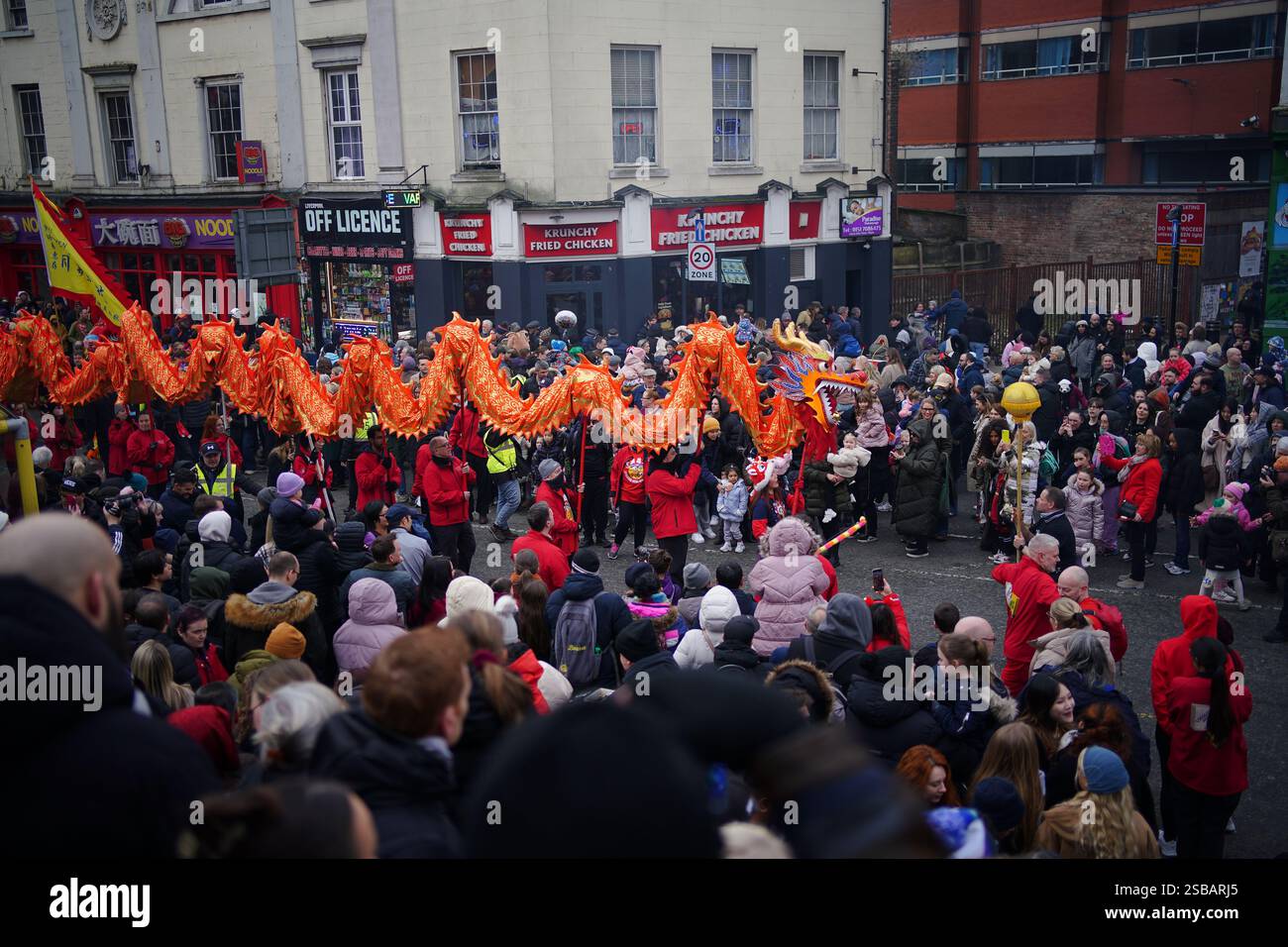 Performers take part in Lunar New Year celebrations, also known as the