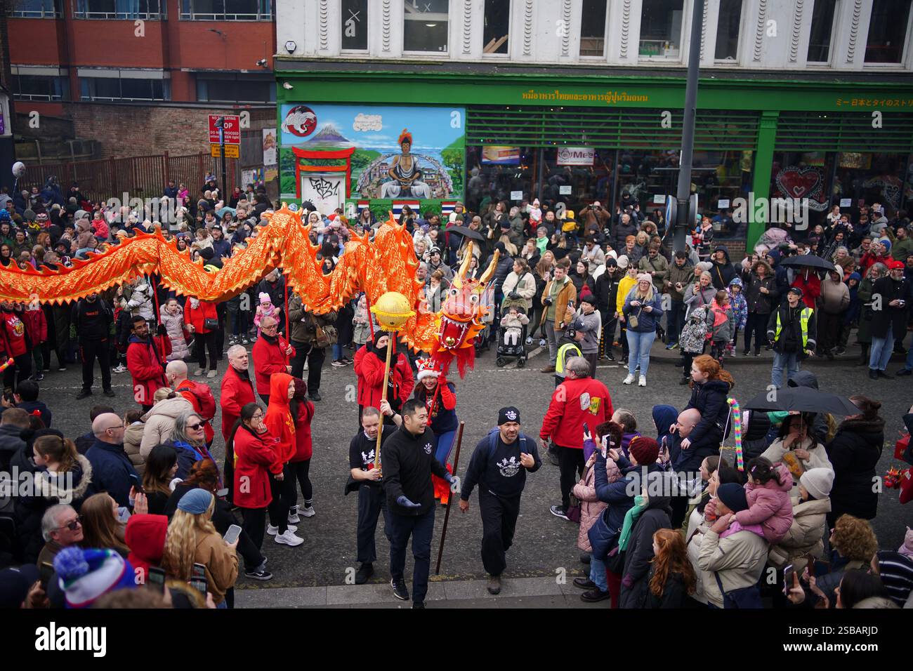 Performers take part in Lunar New Year celebrations, also known as the