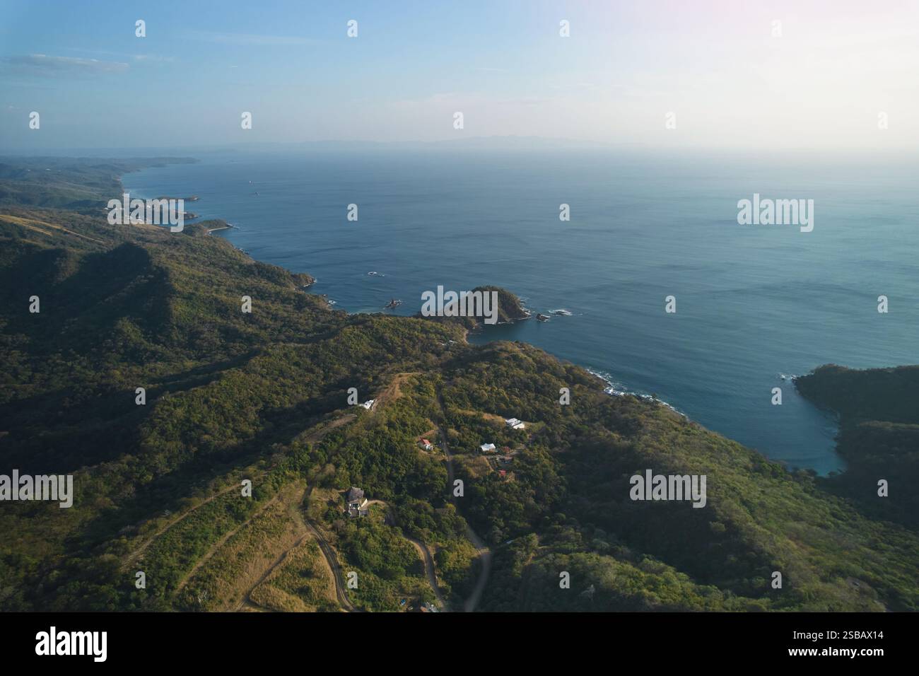 Aerial view of green coastal hills hi-res stock photography and images ...