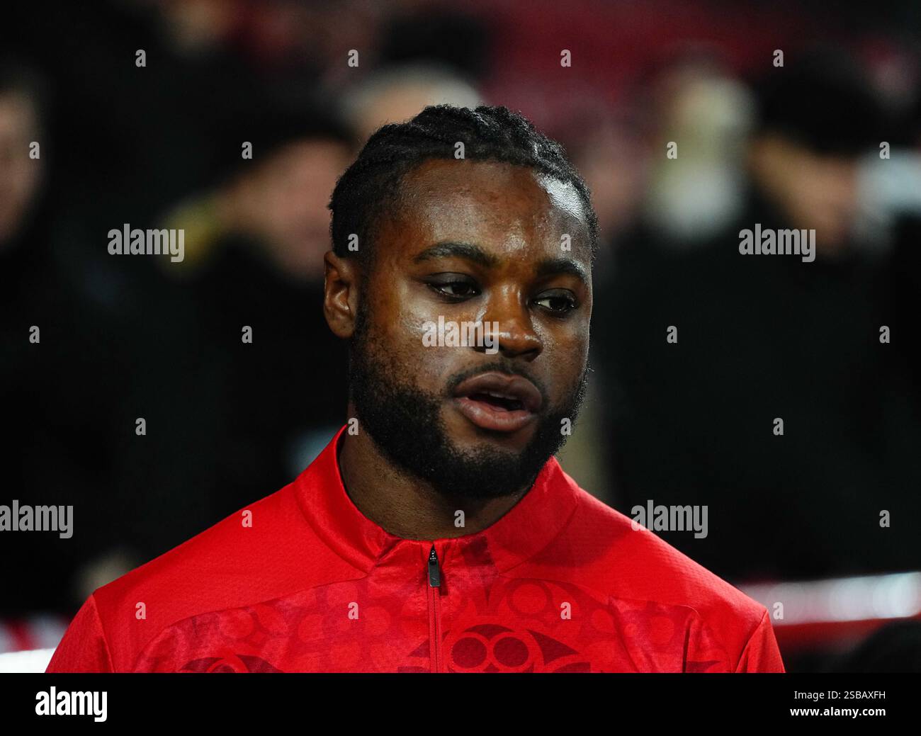 Tay Ridle February 01 2025: Ridle Baku of RB Leipzig looks on during a 1 ...