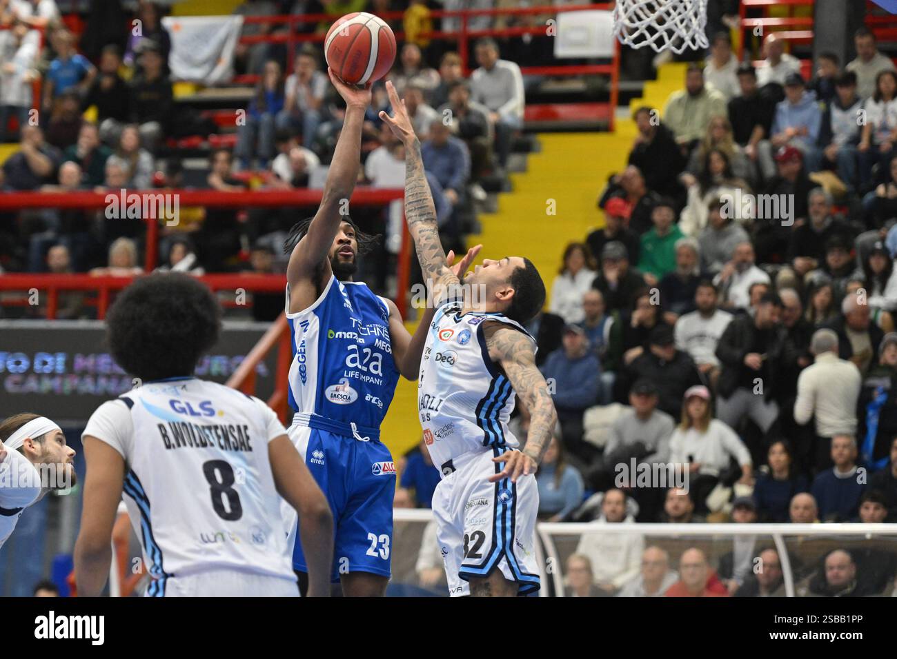 Demetre Rivers of Germani Brescia in action during the match between ...