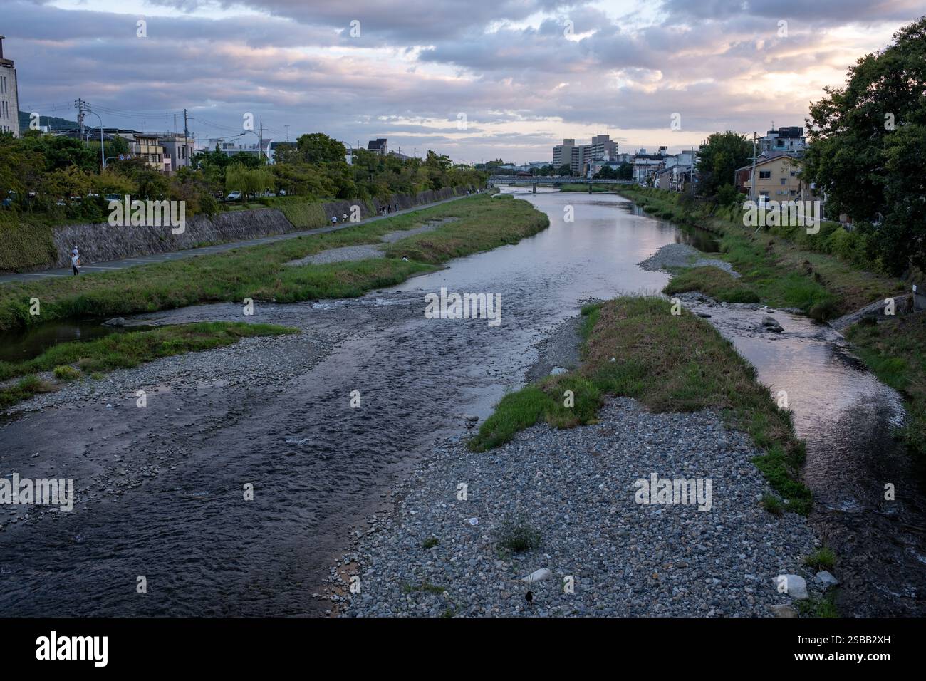 Kamo River Kyoto Japan Stock Photo