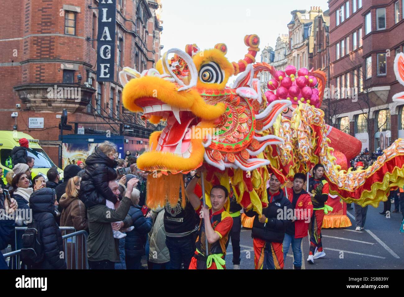 London, UK. 2nd February 2025. Performers entertain the crowds with a