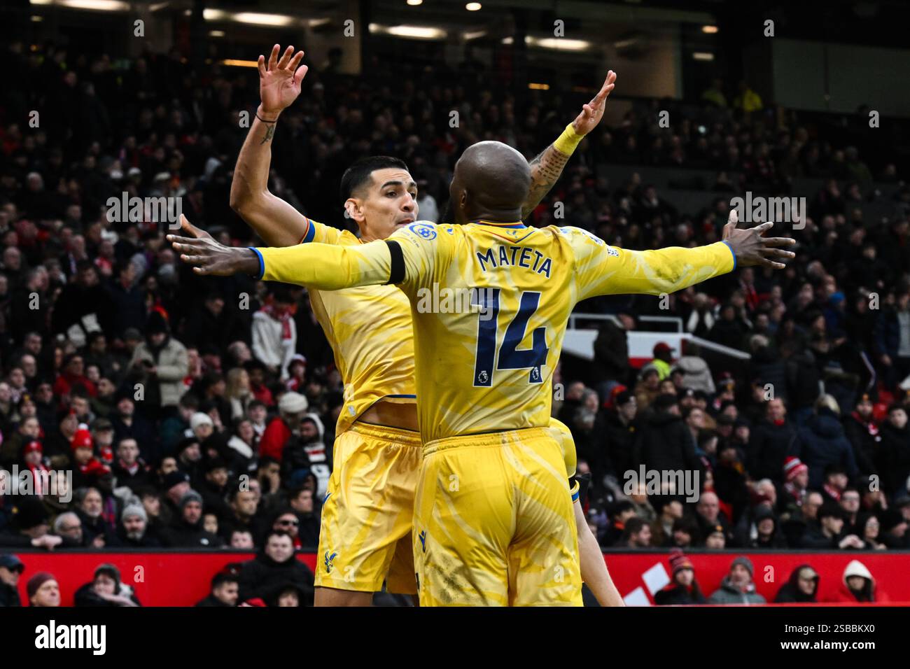 Jean-Philippe Mateta of Crystal Palace celebrates his goal to make it 0 ...