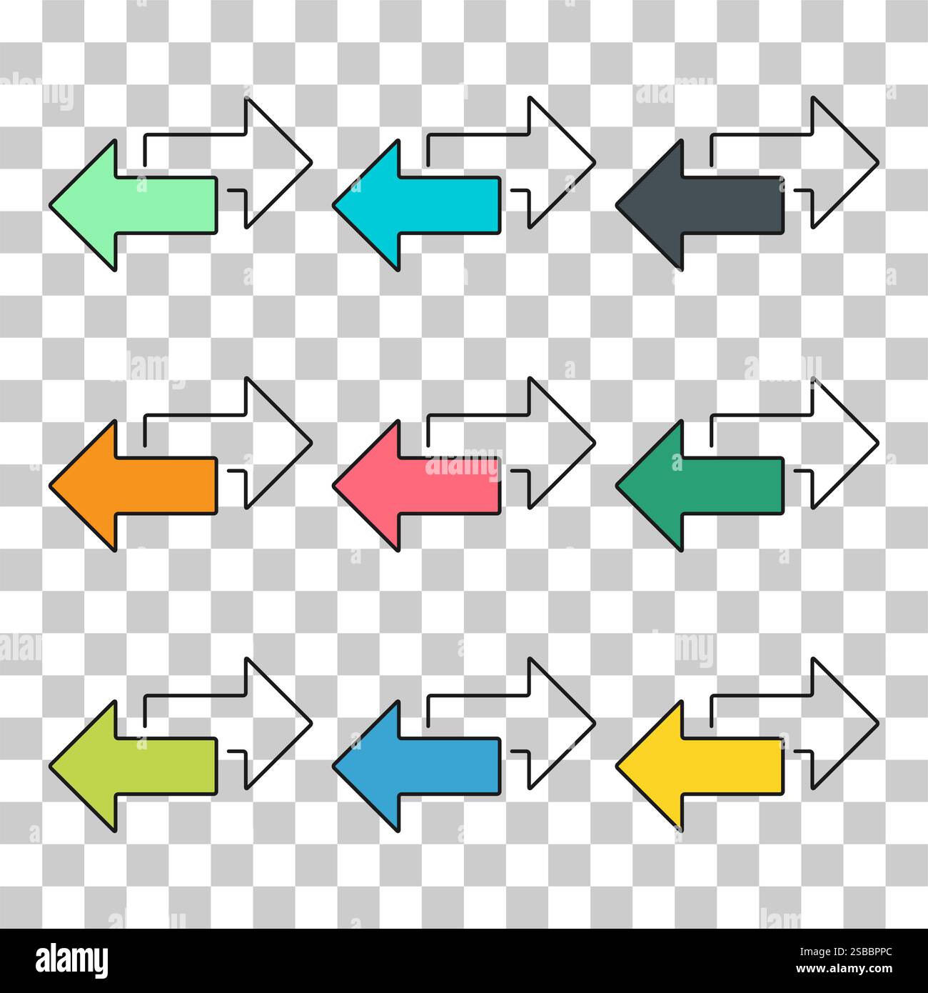 Set of Exchange arrow transfer icon,swap web button design, move symbol ...