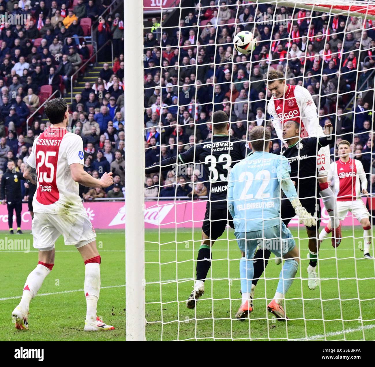 AMSTERDAM - (l-r) Igor Paixao of Feyenoord, Christian Rasmussen of Ajax ...