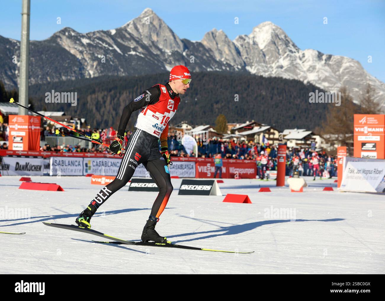  Seefeld, Österreich, 02. Februar 2025: FIS NORDIC COMBINED WORLD CUP Bildidee 